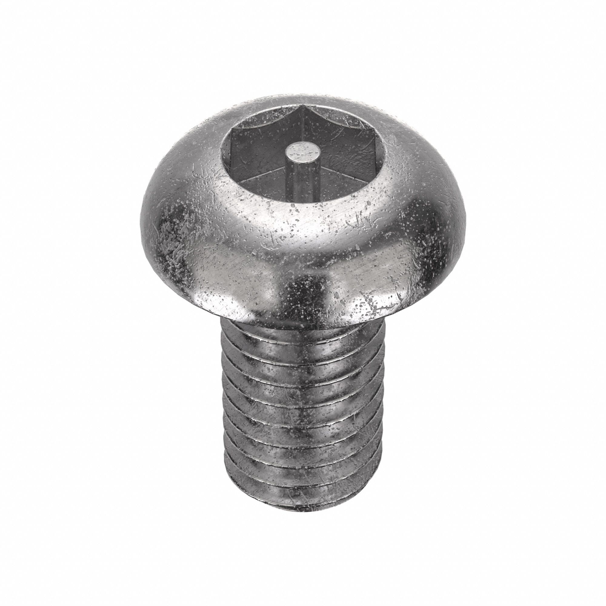 MACHINE SCREW, BUTTON, #10-32 THREAD SIZE, ⅜ IN L, 25 PK