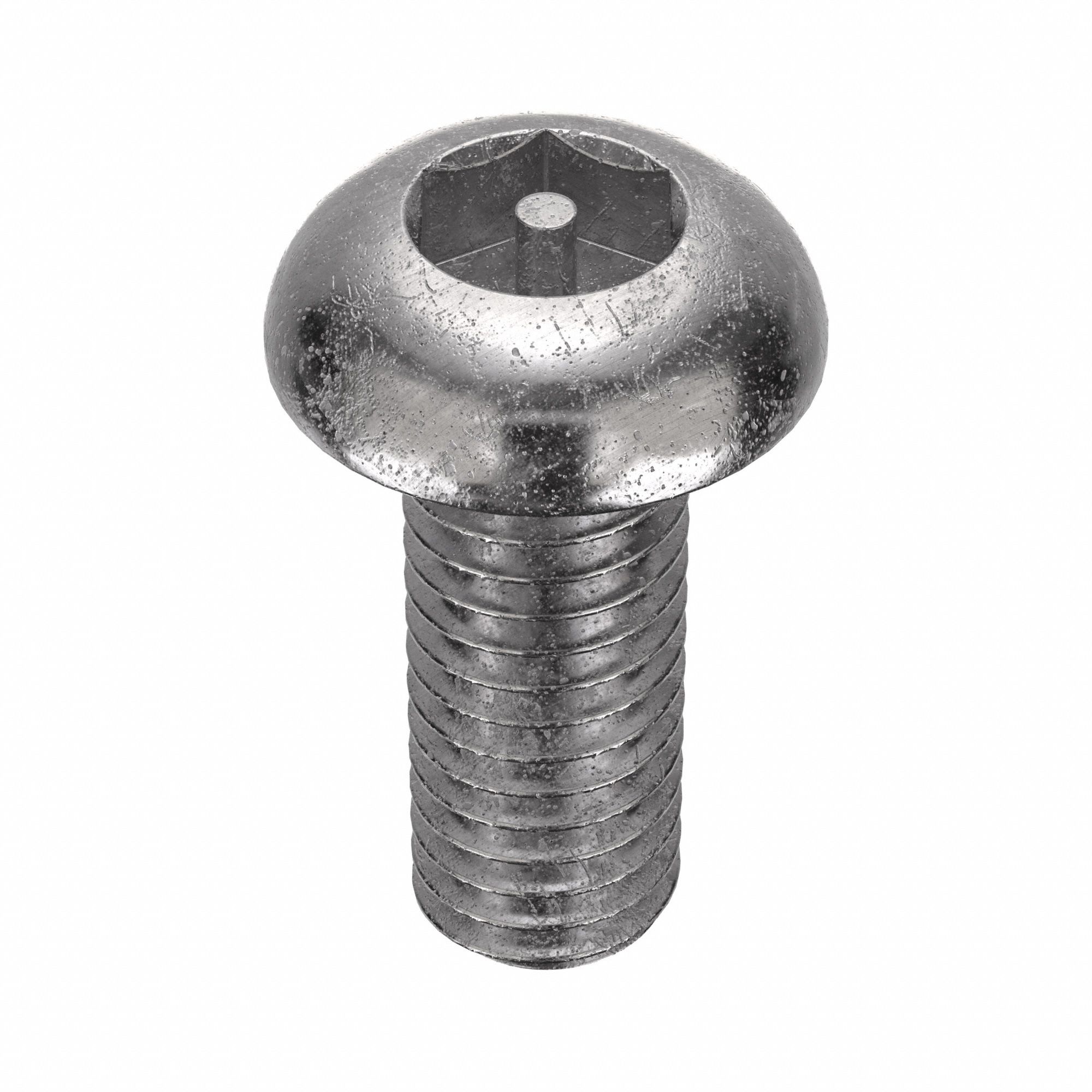 MACHINE SCREW, BUTTON, #10-32 THREAD SIZE, ½ IN L, 25 PK