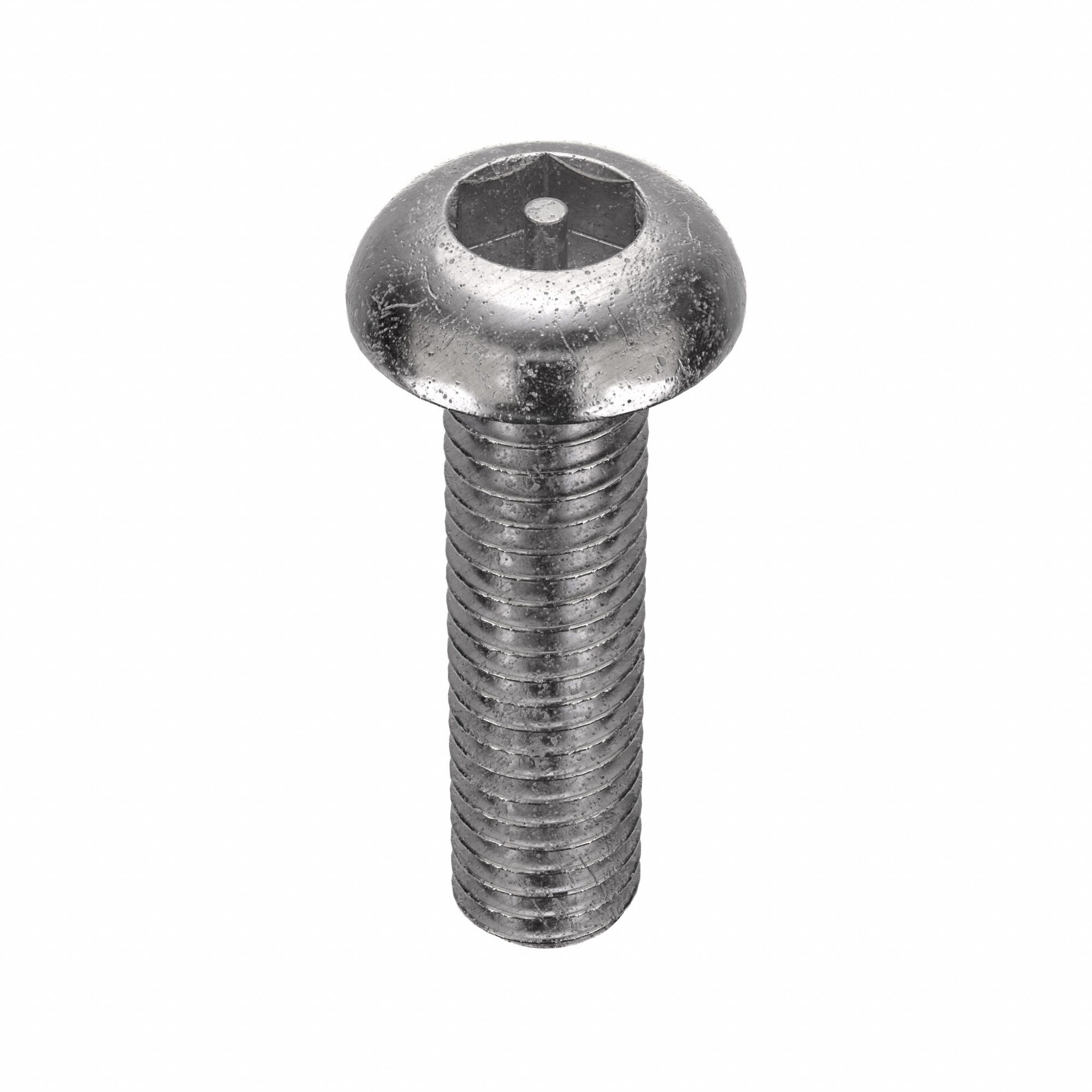 MACHINE SCREW, BUTTON, #10-32 THREAD SIZE, ¾ IN L, 25 PK