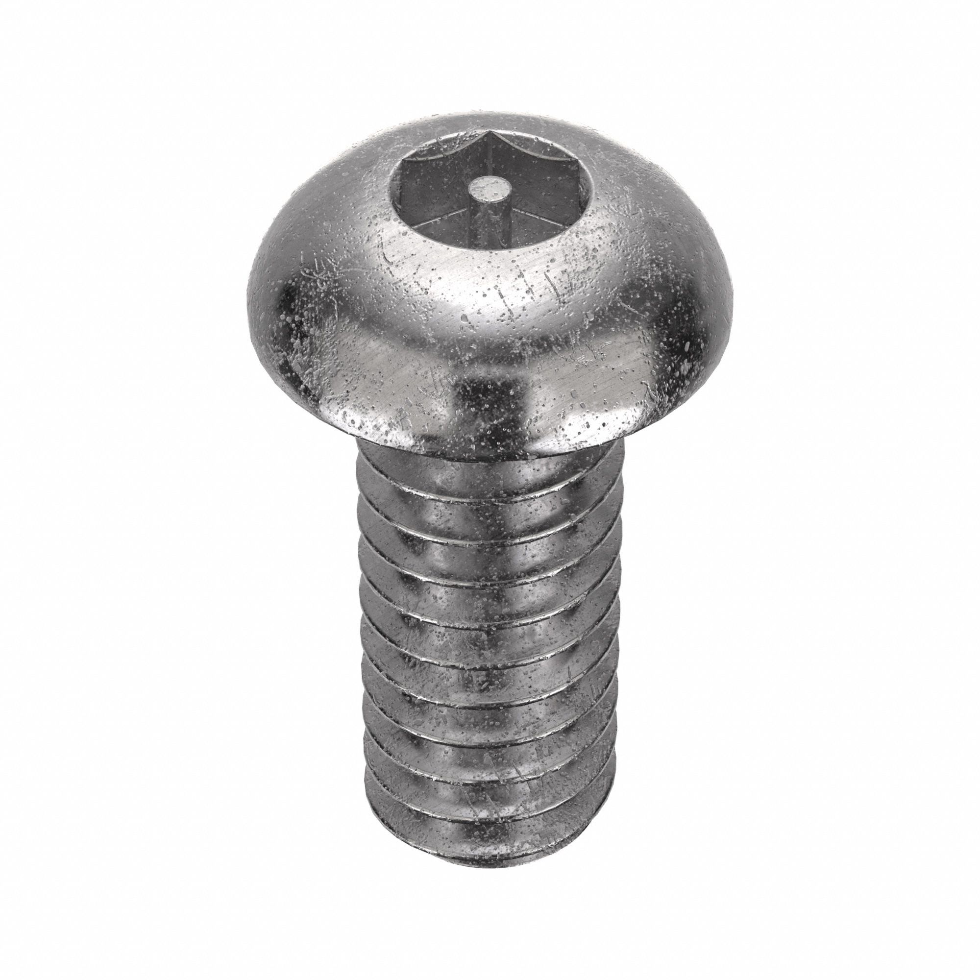 MACHINE SCREW, BUTTON, ¼"-20 THREAD SIZE, 5/8 IN L, 10 PK