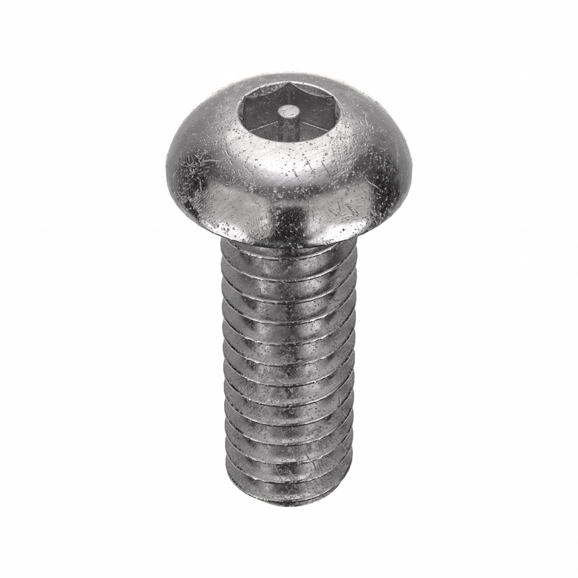 MACHINE SCREW, BUTTON, ¼"-20 THREAD SIZE, 3/4 IN L, 10 PK