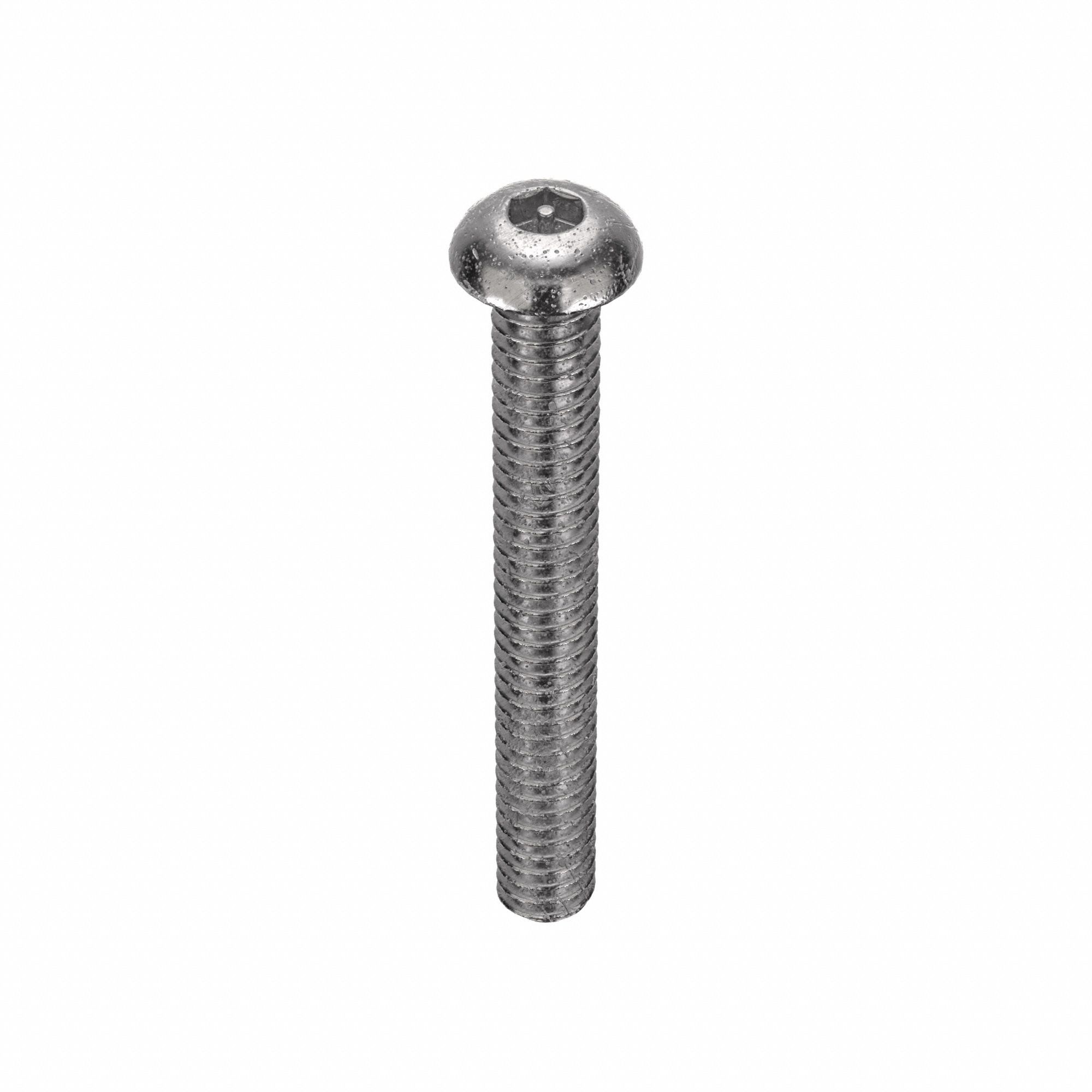 Mach Screw, Button, 1/4-20x2 L, PK10