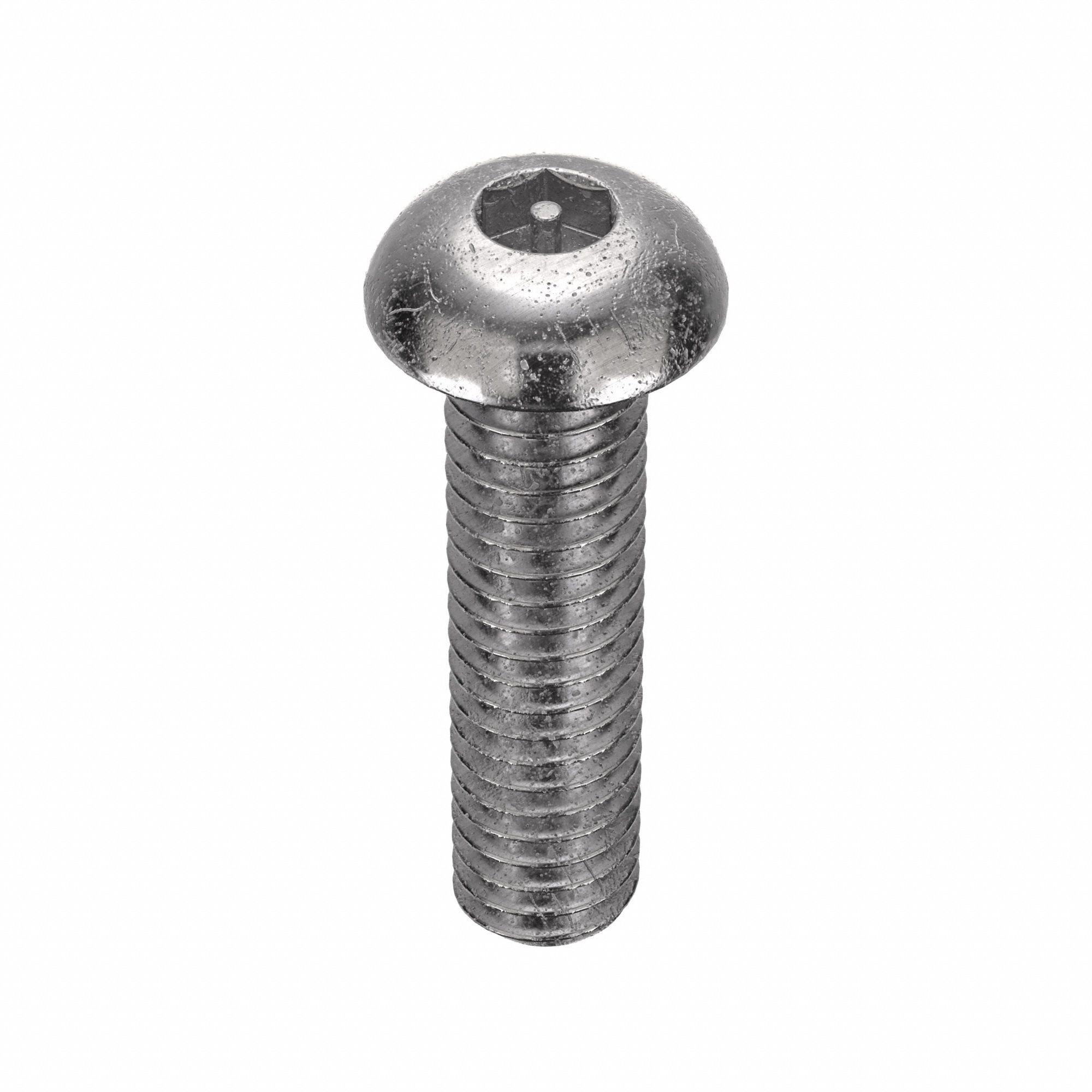 MACHINE SCREW, BUTTON, 5/16"-18 THREAD SIZE, 1 1/4 IN L, 5 PK