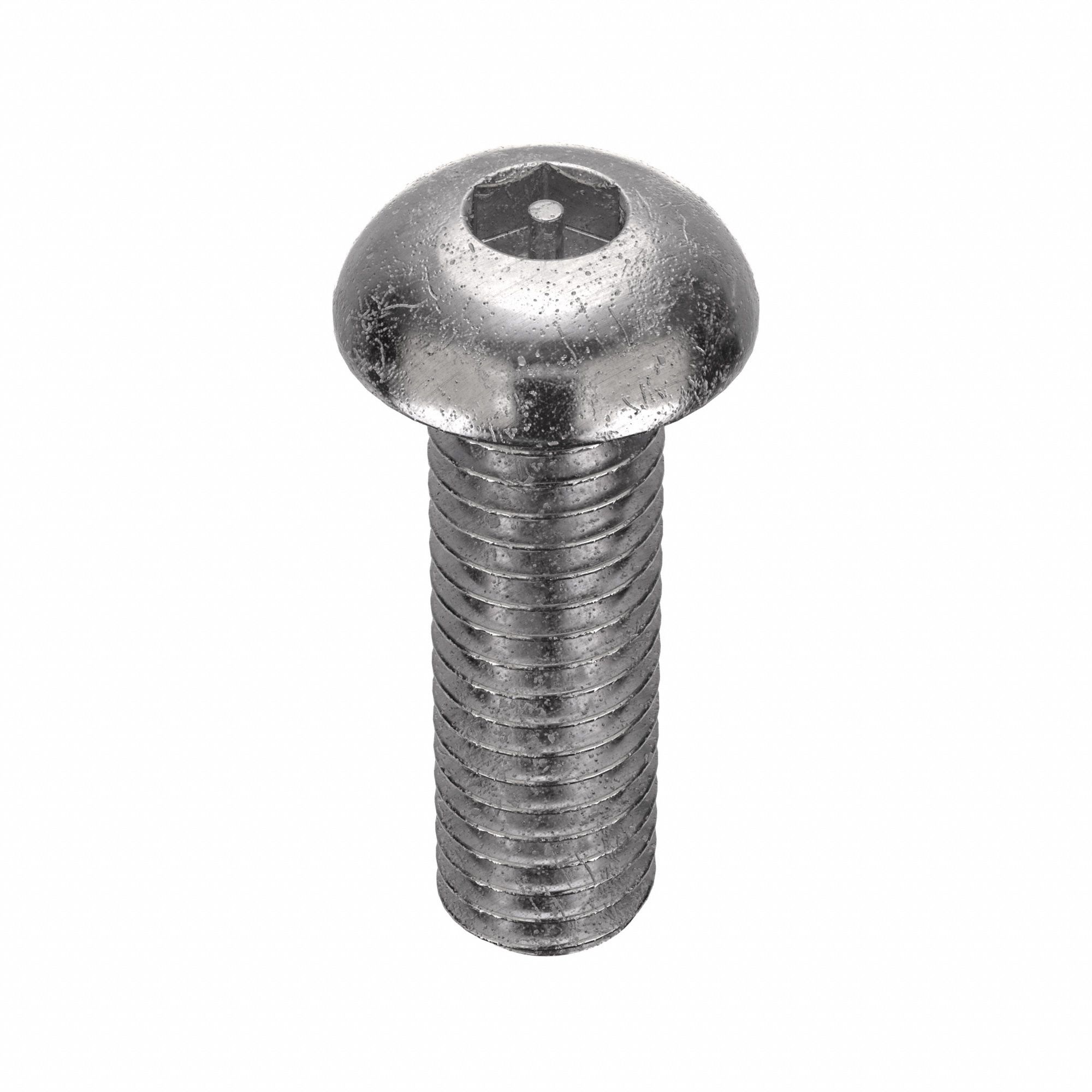 MACHINE SCREW, BUTTON, 3/8"-16 THREAD SIZE, 1 1/4 IN L, 5 PK