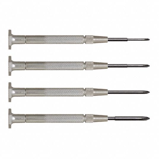 Jewelers Screwdriver Set, Number of Pieces 4 Grainger