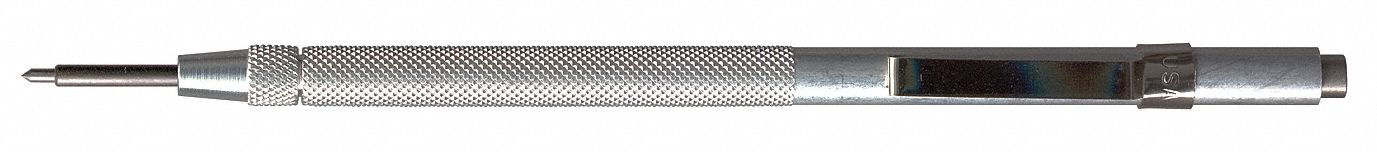 Shirt Pocket Scriber: ESD-Safe, Straight, Round, Aluminum, Knurled, Nonmagnetic, Carbide