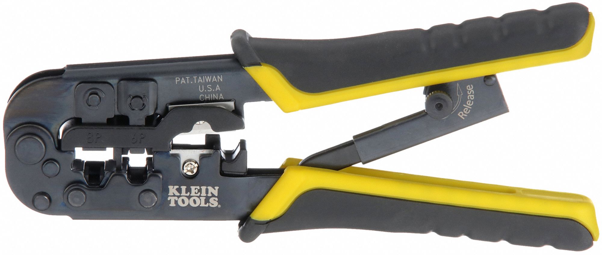 KLEIN TOOLS, For RJ11/12/RJ22/RJ45, Cat3/Cat5e/Cat6, Ratchet Crimper