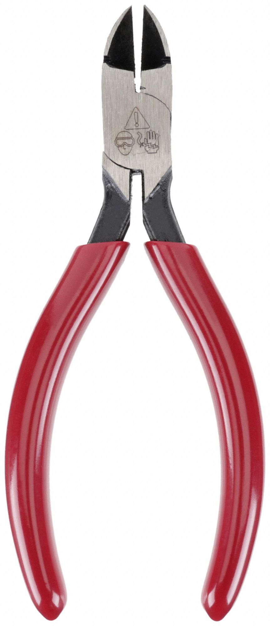 DIAGONAL CUTTING PLIER, STANDARD, STRAIGHT, POINTED, ⅞ IN JAW L, ⅝ IN JAW W, 5¼ IN OVERALL L