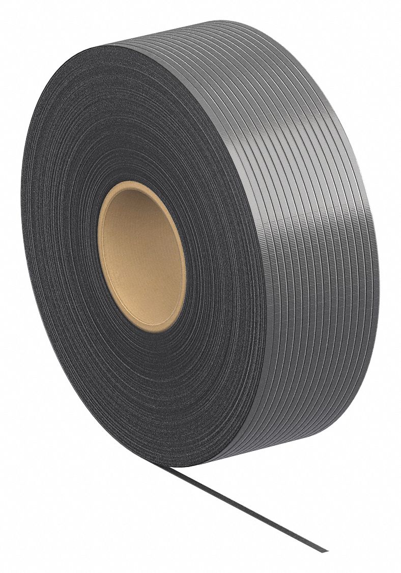 PLASTIC STRAPPING, ½ IN STRAPPING W, 0.018 IN THICK, 300 LB BREAK STRENGTH, 9,000 FT OVERALL L