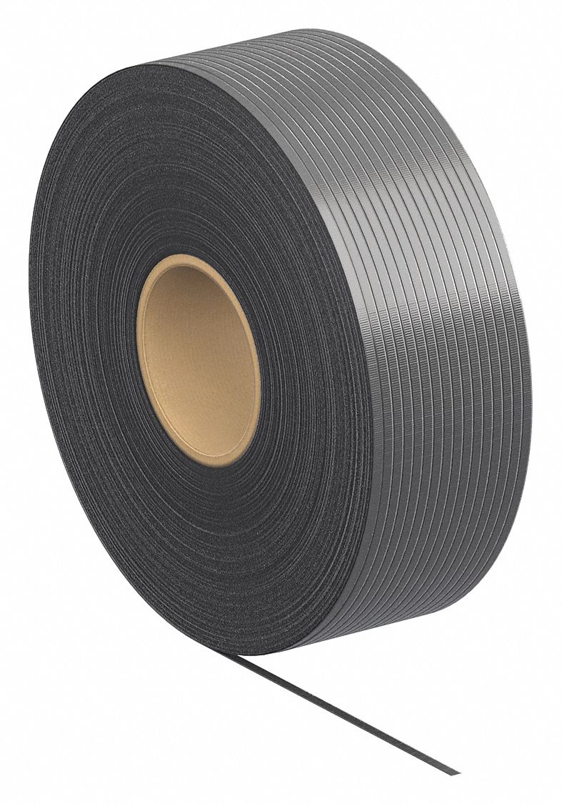 PLASTIC STRAPPING, ½ IN STRAPPING W, 0.026 IN THICK, 500 LB BREAK STRENGTH, 7,200 FT OVERALL L