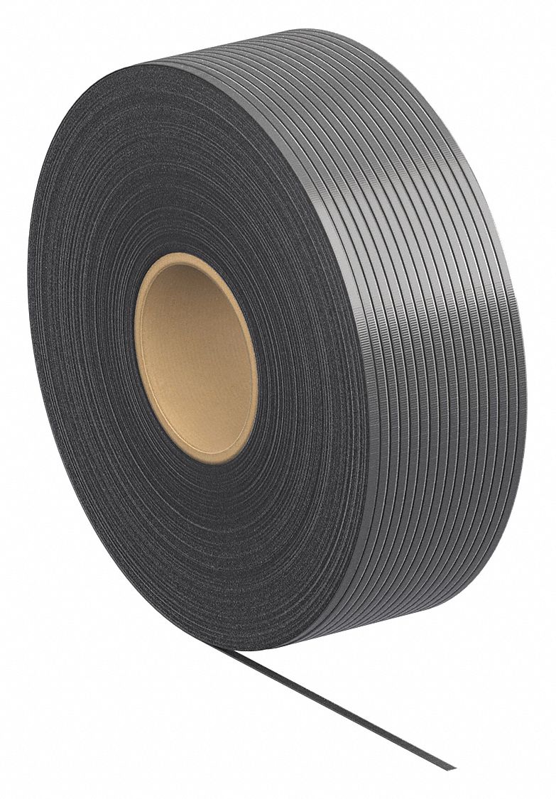 PLASTIC STRAPPING, ½ IN STRAPPING W, 0.03 IN THICK, 600 LB BREAK STRENGTH, 7,200 FT OVERALL L