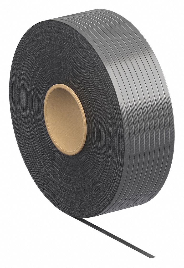 PLASTIC STRAPPING, ¾ IN STRAPPING W, 0.033 IN THICK, 1,000 LB BREAK STRENGTH, 4,500 FT OVERALL L