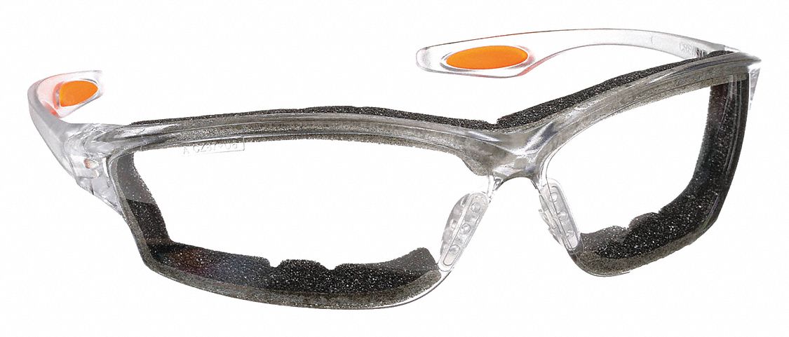 LUNETTES SÉCURITÉ LAW DOUBLÉES MOUSSE, ANTI-BUÉE / UV, TRANSPARENT, POLYCARBONATE