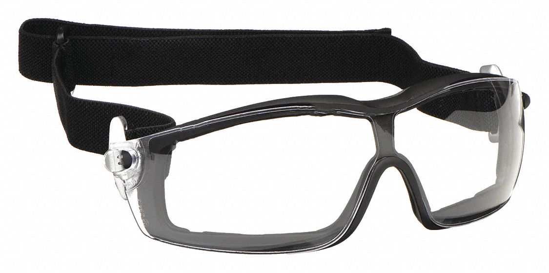 LUNETTES SÉCURITÉ DOUBLÉES MOUSSE, CSA, ANTI-BUÉE / RÉSISTANTE AUX RAYURES / PROTECTION UV, NOIR, PC