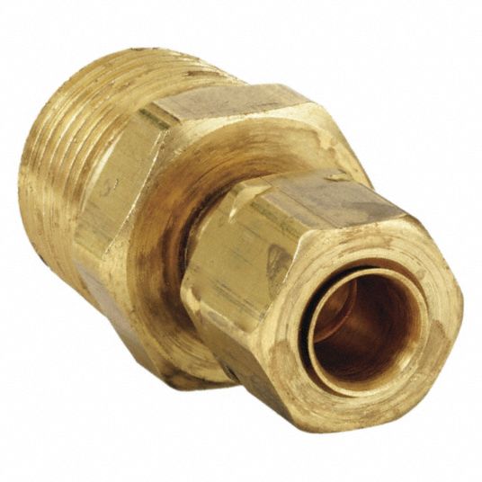 Brass Compression Fitting 3/16 OD To 1/4” Male NPT Hose Pipe Tube Coupler