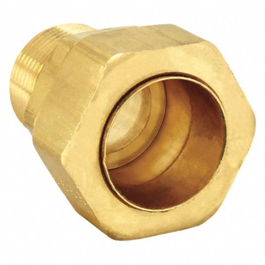 Compression Tube Connector: 1/4-18 Thread, Compression x MNPT