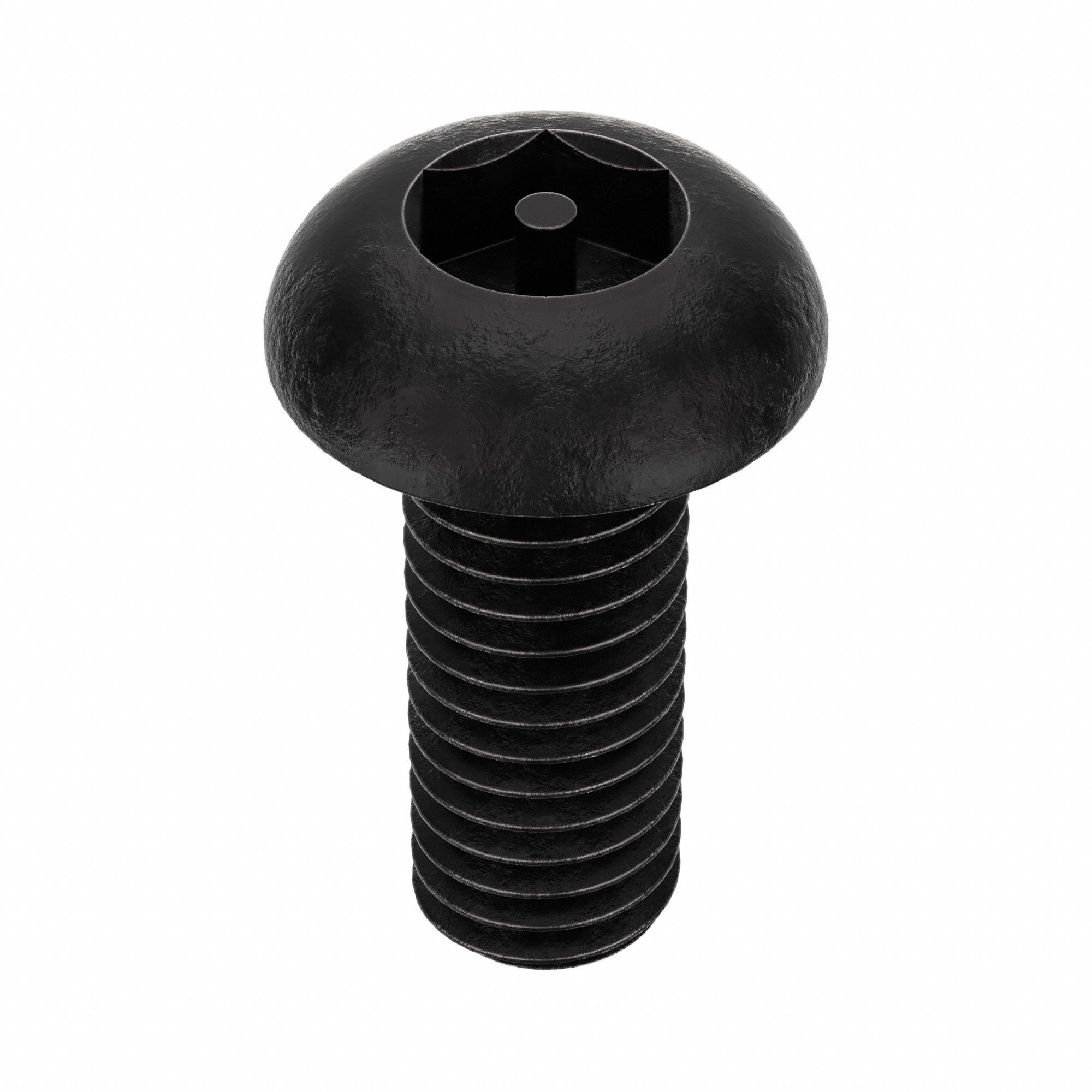 MACHINE SCREW, BUTTON, #10-32 THREAD SIZE, ½ IN L, 50 PK