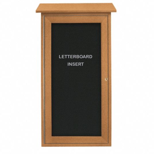 United Visual Products Letter Board Outdoor Enclosed Bulletin Board 