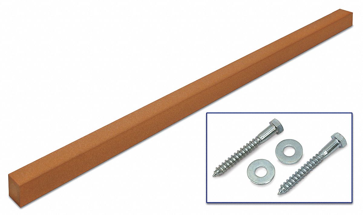 Sign Post: Square Sign Post, Plastic, 8 ft Sign Post Lg, 3 1/2 in Sign Post Wd, Brown, Unfinished