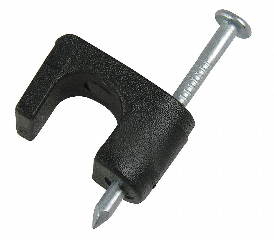 GARDNER BENDER Cable Staple, 1/4In, Plastic, Coax, Pk100 6LVH6PSB