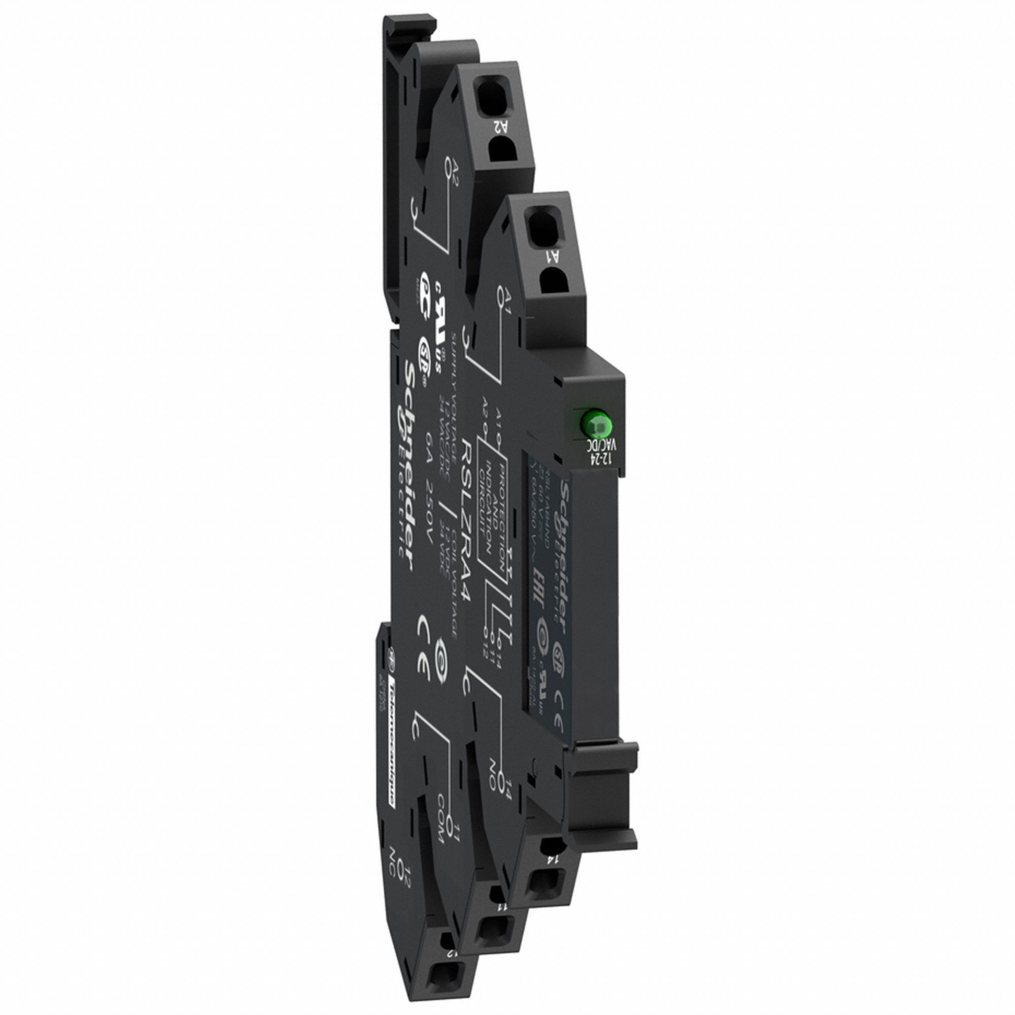 Slim Interface Relay: 6 A Current Rating, 60V DC, Push-In Termination