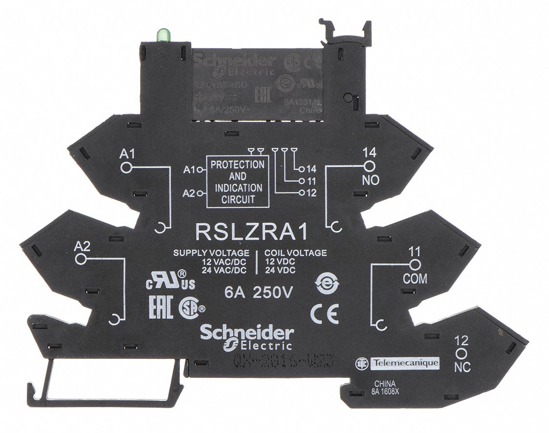 SCHNEIDER ELECTRIC, 24V DC, SPDT, Slim Interface Relay 6LVK5RSL1PRBU