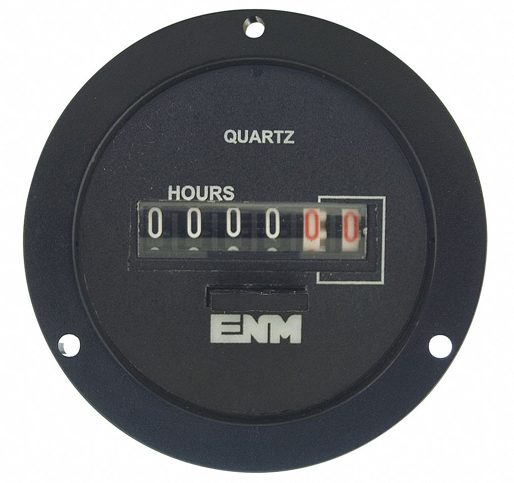 ENM Hour Meter, Electromechanical, Hours Display Units, Number of