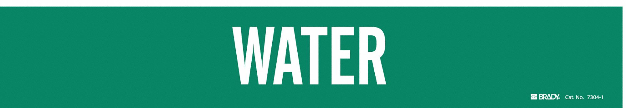 Water, Green, Pipe Marker - 6M324|7304-1 - Grainger