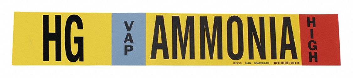 Pipe Marker: HG, VAP, High, Fits 1 1/2 to 2 3/8 in Pipe O.D., 1 Pipe Markers, With