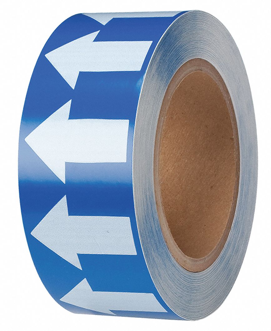 Blue, White, Pipe Marking Tape - 6M869|91423 - Grainger