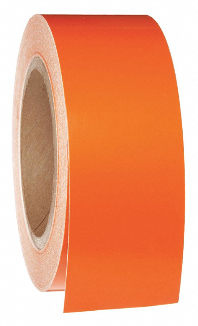 Orange, 2 in Wd, Pipe Marking Tape 6M87491430 Grainger