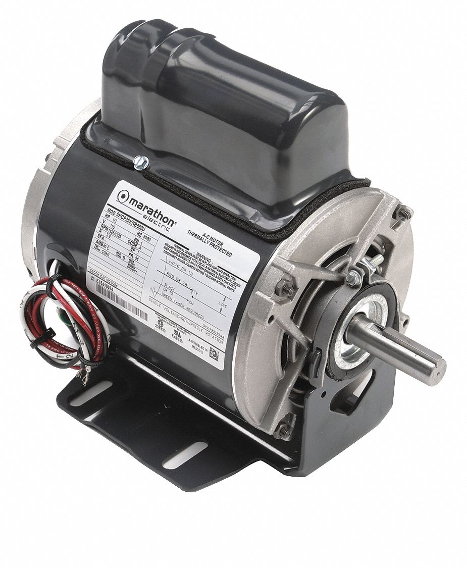 INSTANT REVERSE MOTOR, CRADLE BASE, 1/3 HP, 1,625 NAMEPLATE RPM, 115 V AC, 56 FRAME