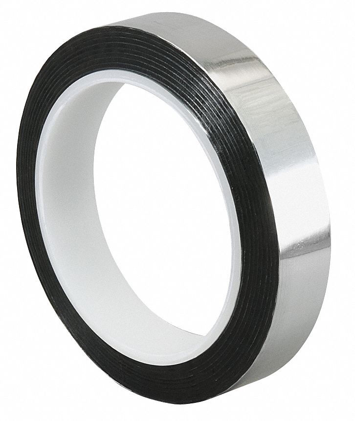 SPLICING TAPE, SINGLE-SIDED, SILVER, ¾ IN X 72 YARD, 2 MIL, POLYESTER FILM, ACRYLIC