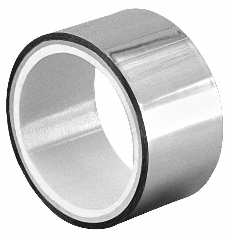SPLICING TAPE, SINGLE-SIDED, SILVER, 6 IN X 5 YD, 2 MIL THICK, POLYESTER FILM, ACRYLIC