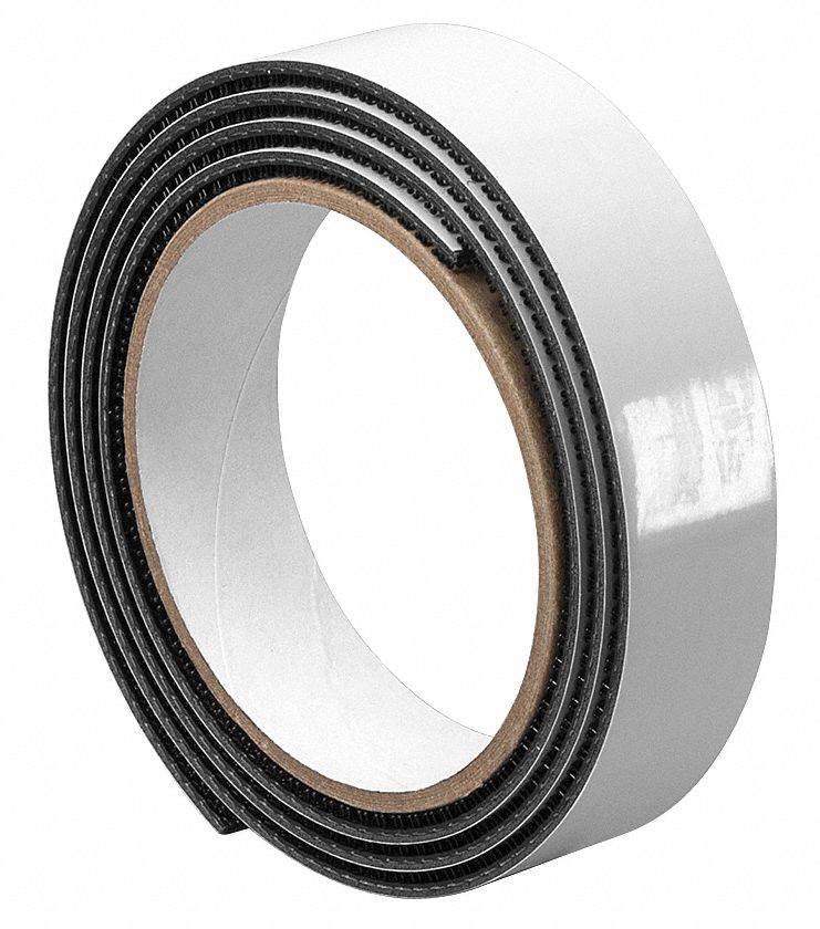 Hook-and-Loop Fastener: Roll, Black, Self-Mating, 1 in Overall Wd, 30 ft Overall Lg