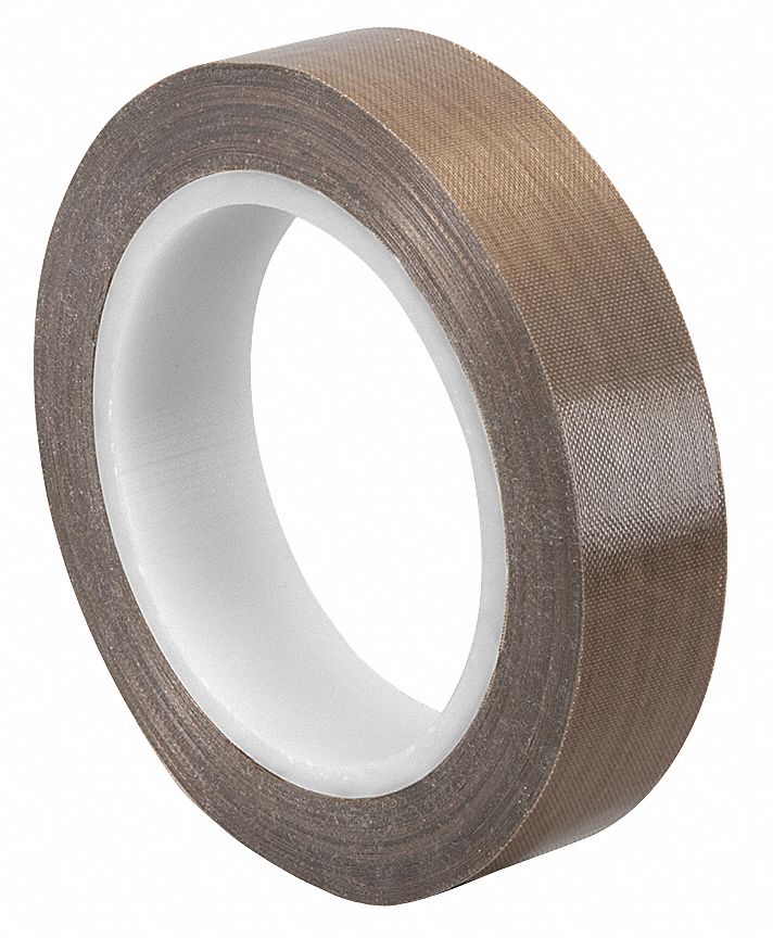 CLOTH TAPE, PTFE SLICK SURFACE GLASS CLOTH TAPE, BROWN, 2 IN X 36 YD, 4.7 MIL, SILICONE