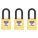 CADENAS DE VERROUILLAGE, ALU, RÉSISTANT À LA CORROSION, ANG/FR/ES, CLASSÉ UL, LARGEUR 1 1/2 PO, HAUTEUR 3 1/4 PO, JAUNE