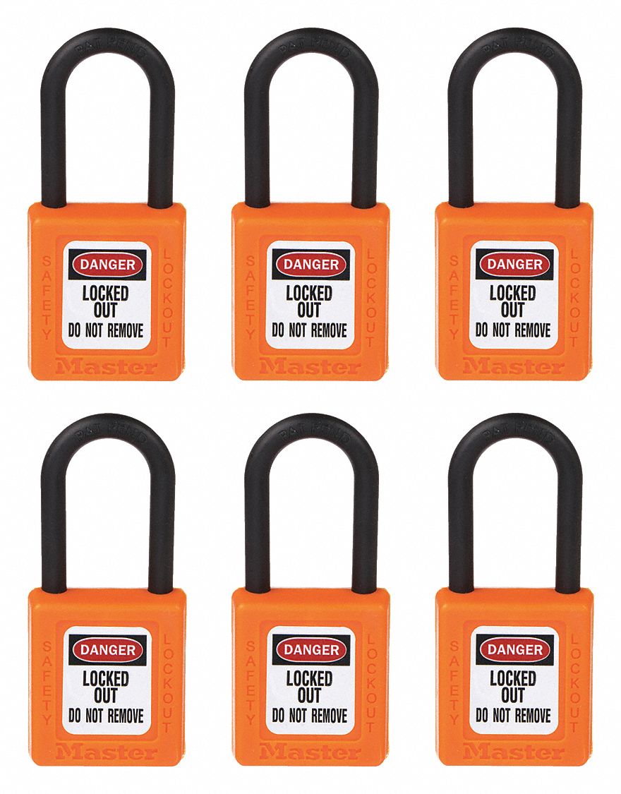 MASTER LOCK, Keyed Alike, Thermoplastic, Lockout Padlock - 6MCD0 ...