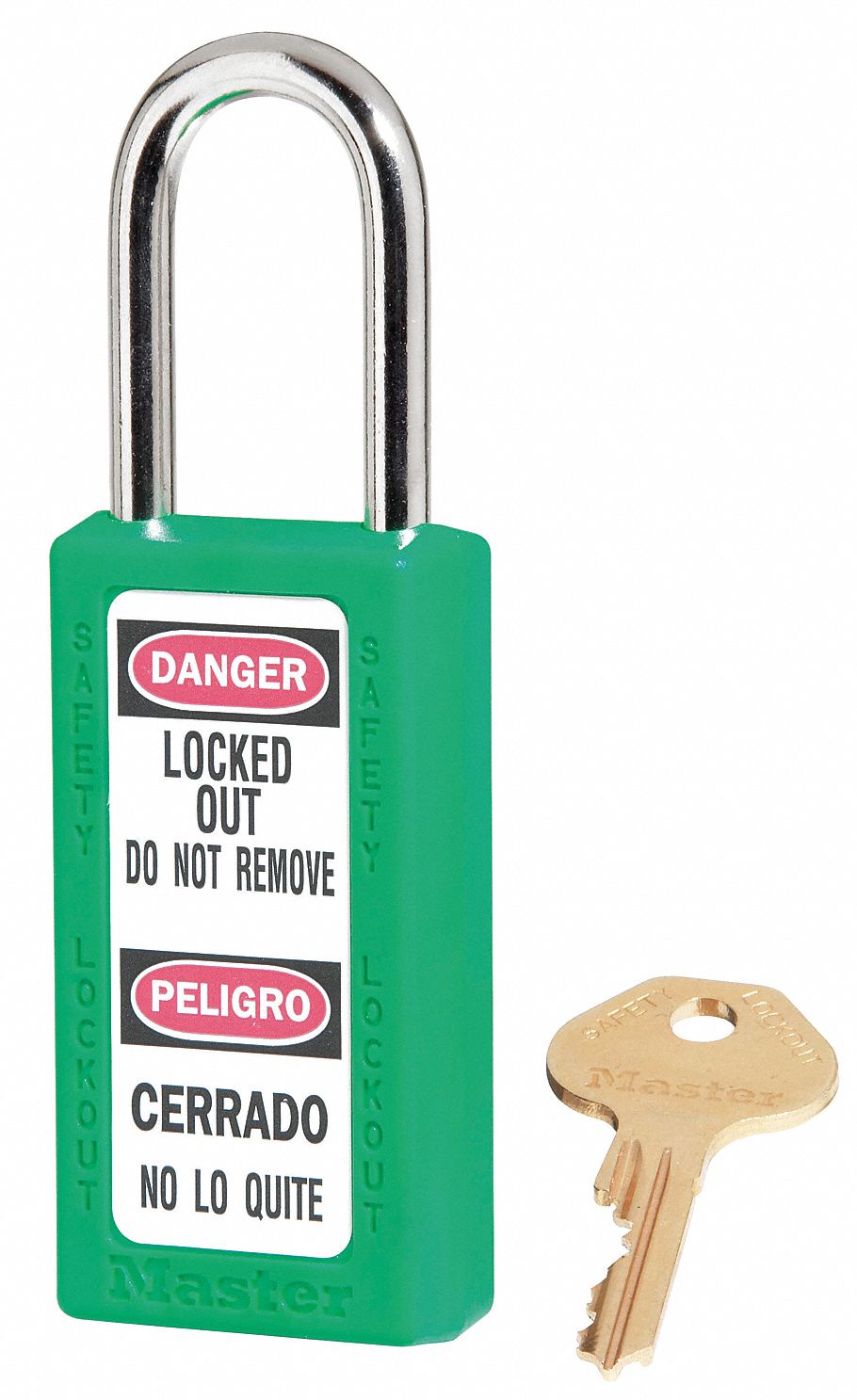 Lockout Padlock: Keyed Alike, Thermoplastic, Long Body Body Size, Hardened Steel, Std