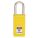 CADENAS DE VERROUILLAGE, THERMOPLASTIQUE, RÉSISTANT AUX PRODUITS CHIMIQUES, ANG/FR/ES,CLASSÉ UL, LARGEUR 1 1/2 PO, JAUNE