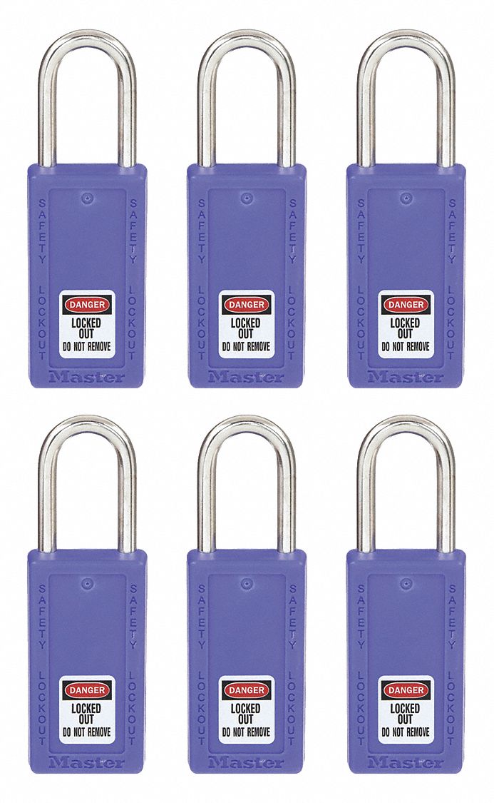 MASTER LOCK, Keyed Alike, Thermoplastic, Lockout Padlock - 6MCF2 ...