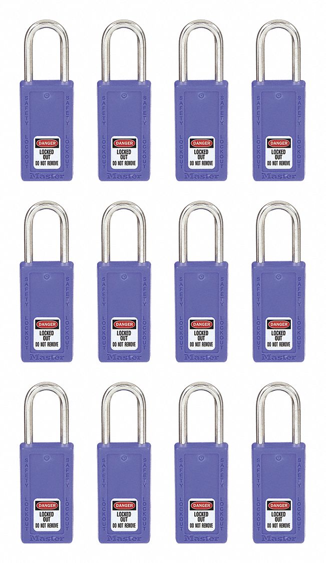 MASTER LOCK, Keyed Alike, Thermoplastic, Lockout Padlock 6MCG0