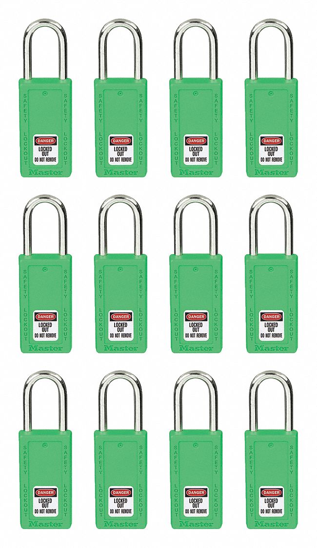 MASTER LOCK, Keyed Alike, Thermoplastic, Lockout Padlock 6MCG1