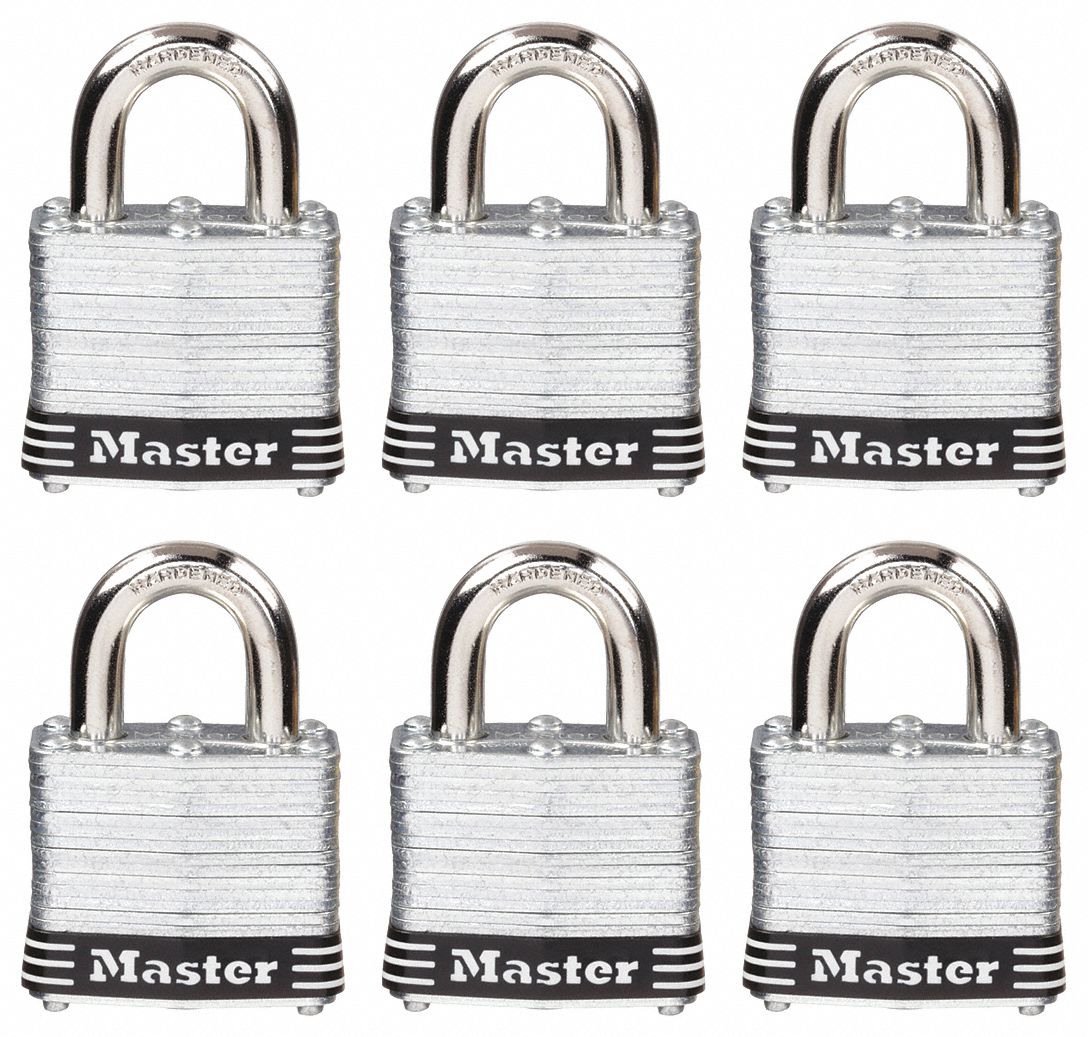 MASTER LOCK, Keyed Alike, Steel, Lockout Padlock 6MCH33KAS6BLK Grainger