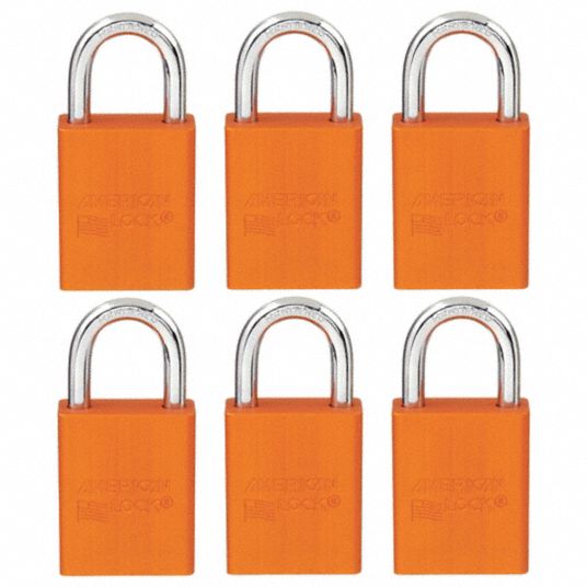 AMERICAN LOCK, Keyed Alike, Aluminum, Lockout Padlock 6MCK9
