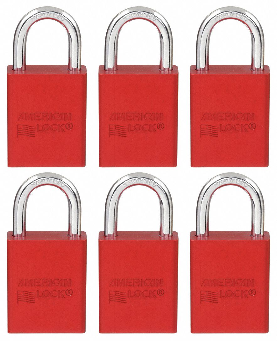AMERICAN LOCK, Keyed Alike, Aluminum, Lockout Padlock 6MCL1