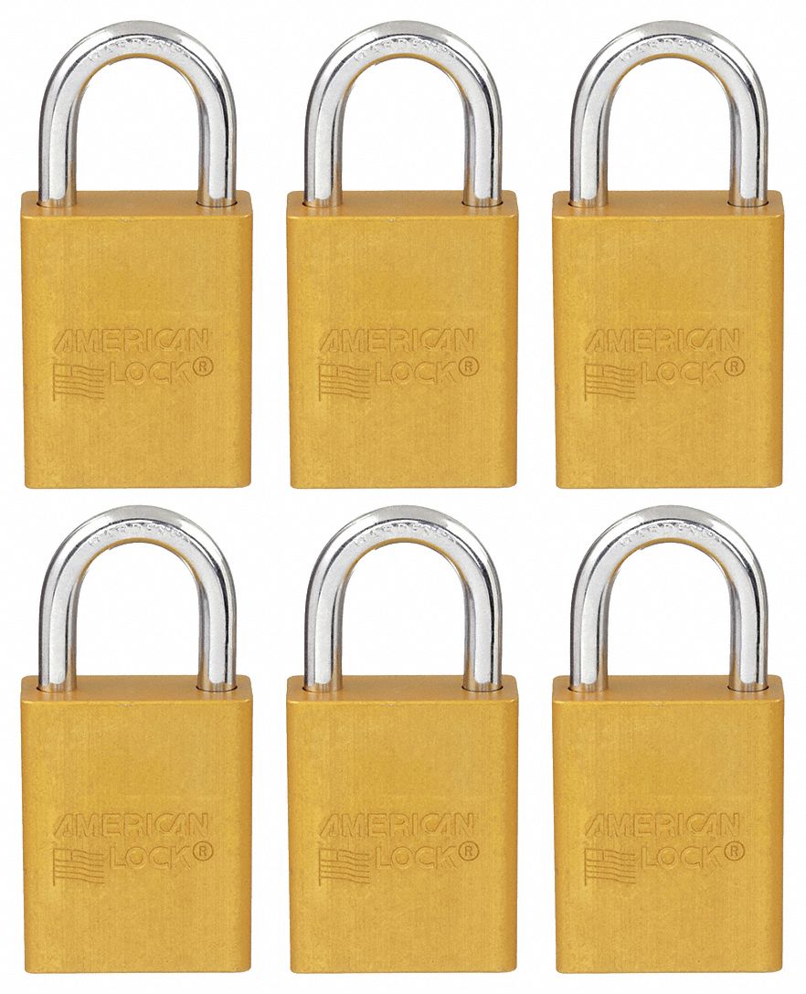 AMERICAN LOCK, Keyed Alike, Aluminum, Lockout Padlock 6MCL2