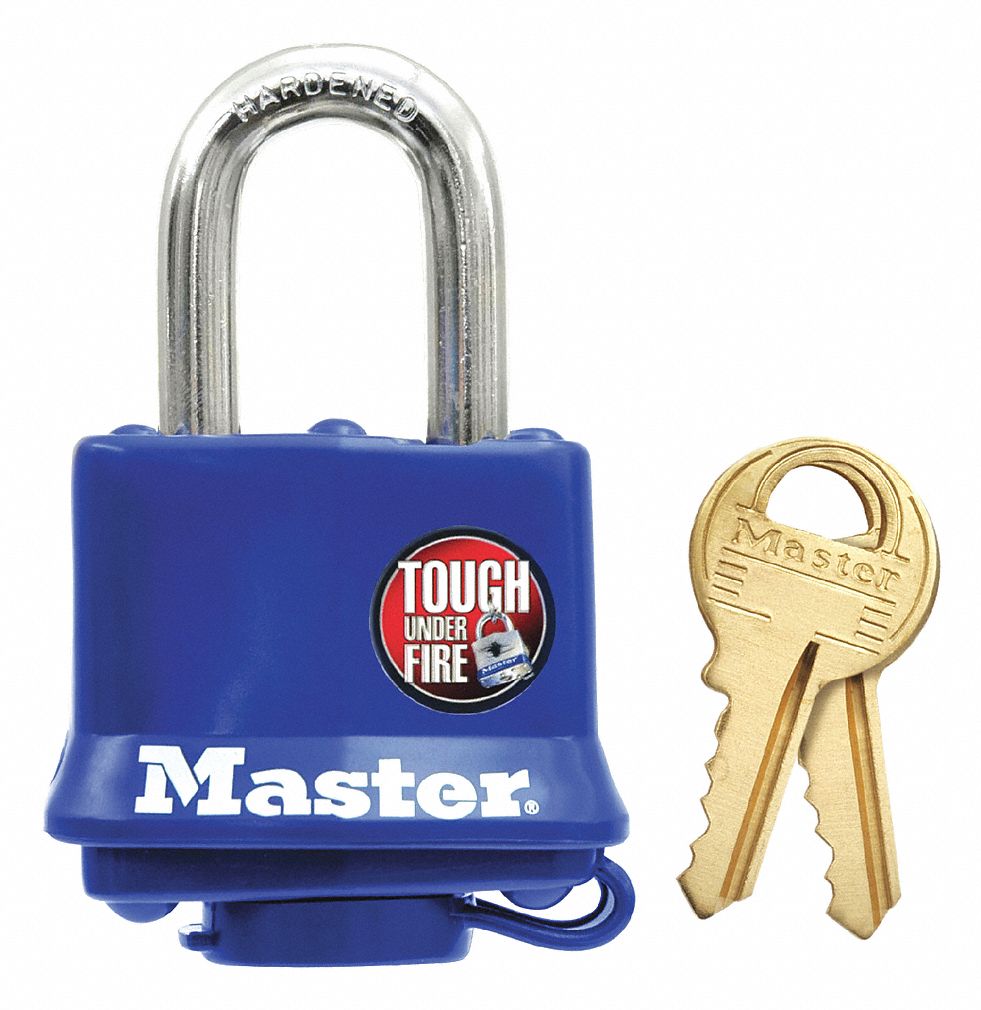 PADLOCK, 3/4 IN VERTICAL SHACKLE CLEARANCE, 1/2 IN HORIZONTAL SHACKLE CLEARANCE, 9/32 IN SHACKLE DIAMETER