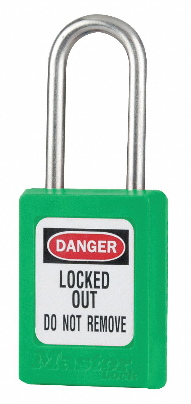 MASTER LOCK Lockout Padlock, PK 12 6MDC8S33KAS12GRN Grainger