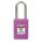 LOCKOUT PADLOCK, KEYED DIFFERENT, THERMOPLASTIC, COMPACT BODY, 1½ IN, STAINLESS STEEL, PURPLE